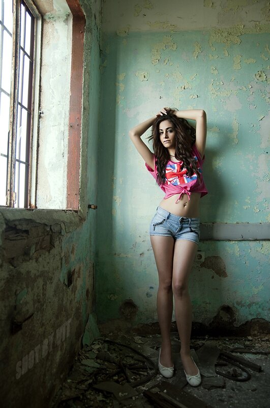 woman in abandoned room
