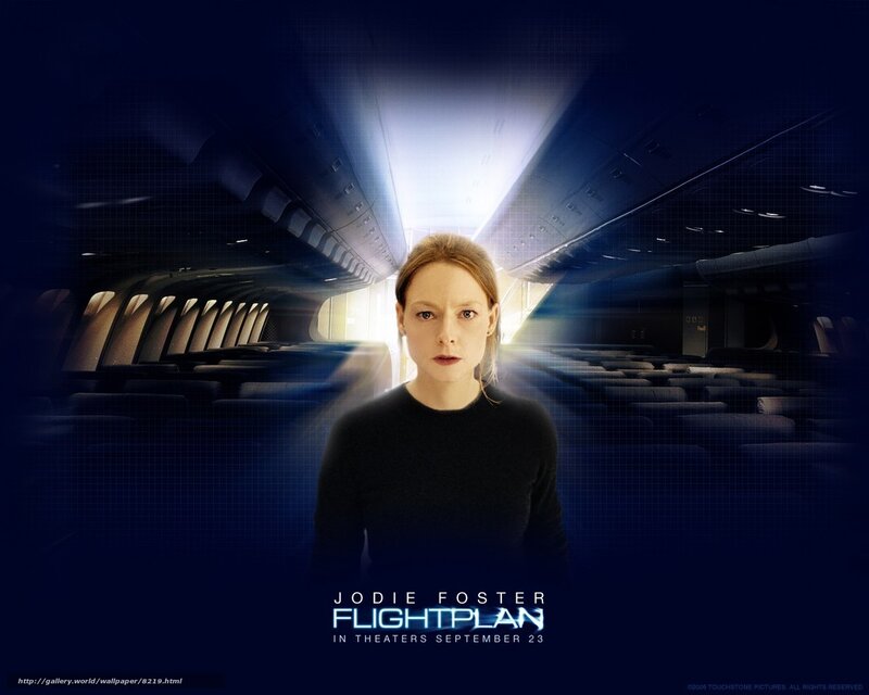 Woman in Airplane Cabin — Blue