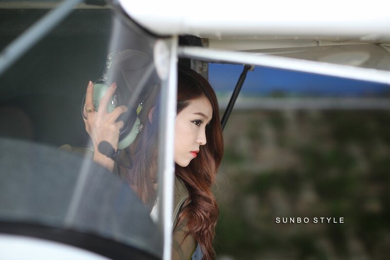 woman in airplane cockpit