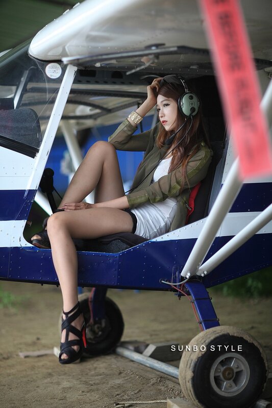 woman in airplane cockpit