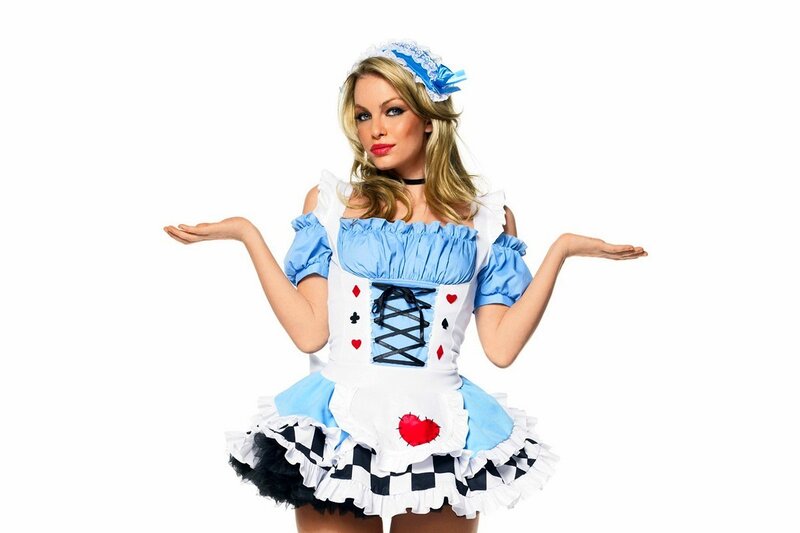 woman in alice costume