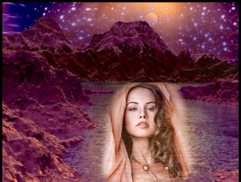 Woman in Alien Landscape — Purple