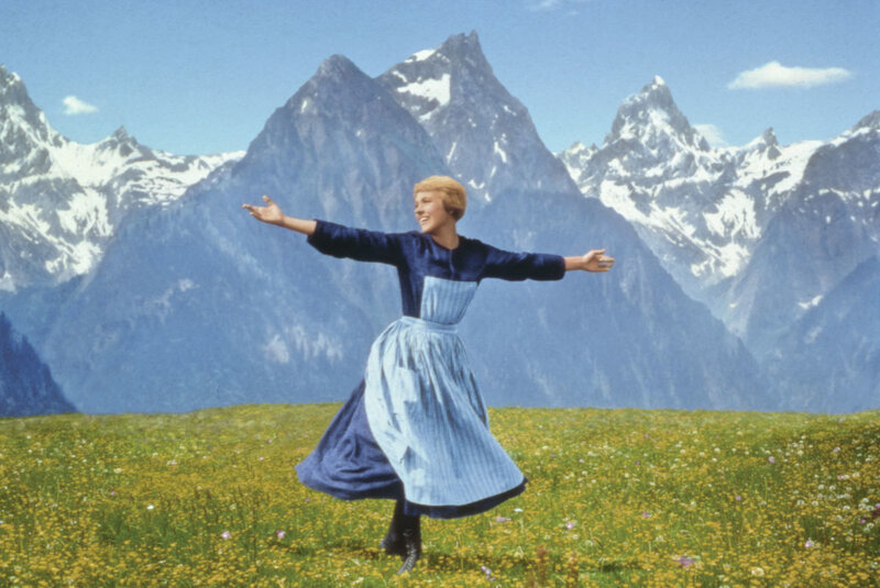 woman in alpine meadow