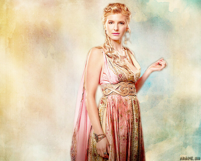 woman in ancient dress