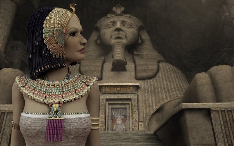 Woman in Ancient Egyptian Attire — Brown