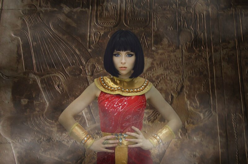 Woman in Ancient Egyptian Costume — Red