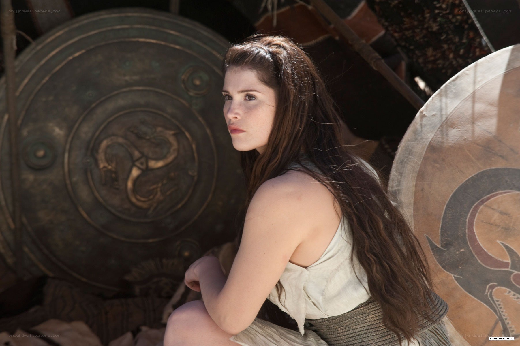 woman in ancient warrior setting