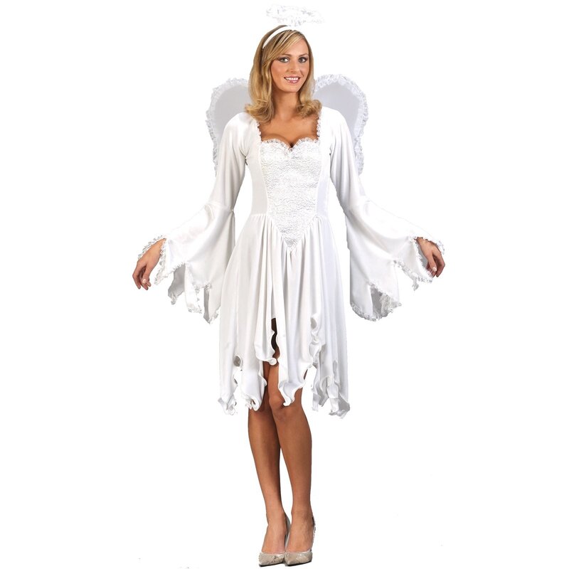 woman in angel costume