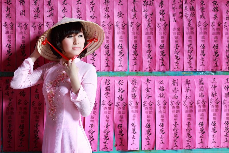Woman in Ao Dai — Pink