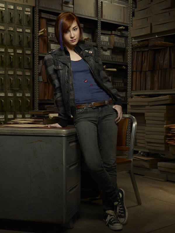 woman in archive room