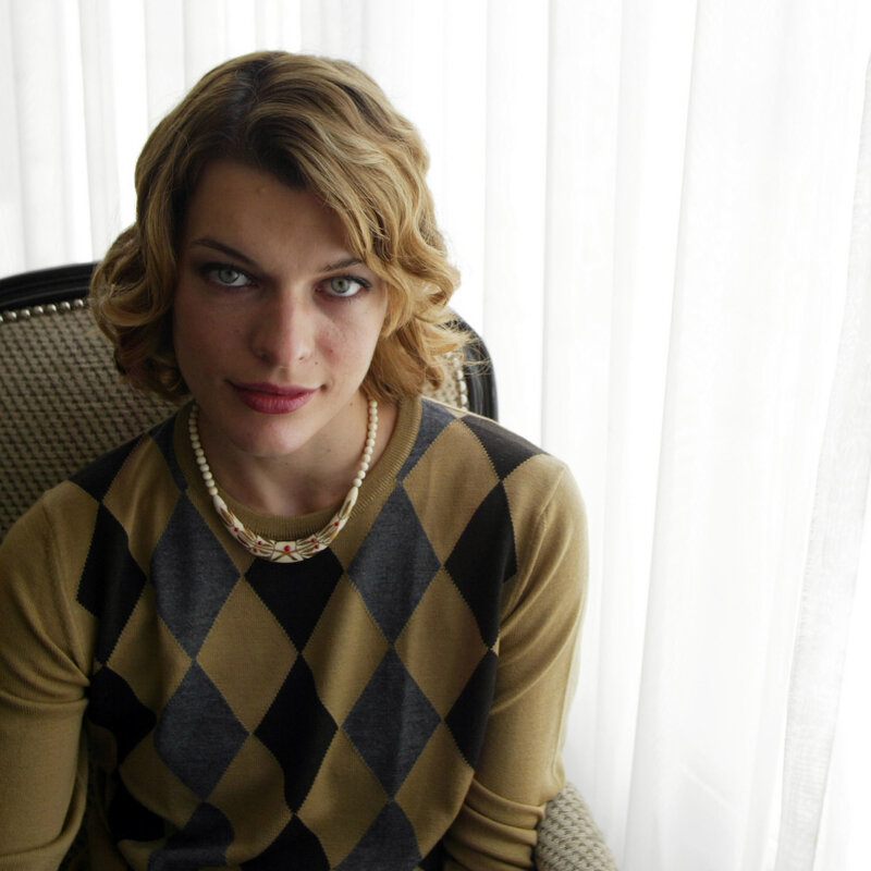 woman in argyle sweater