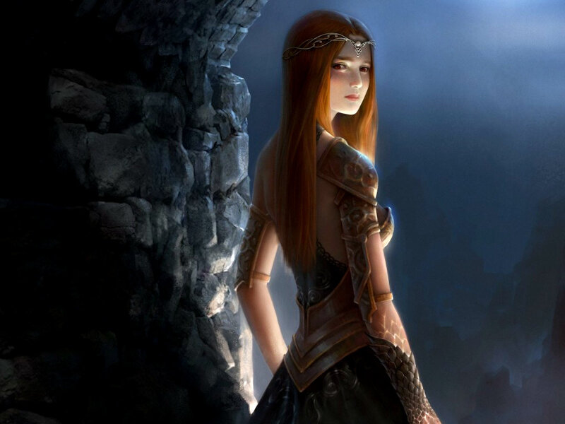 Woman in Armor — Brown, Dramatic, Night