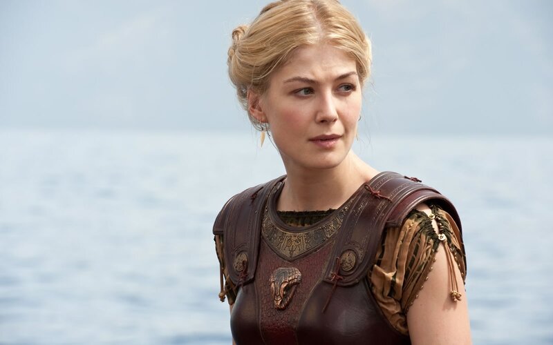 woman in armor by the sea