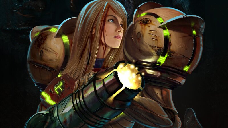 Woman in Armor — Green, Dramatic