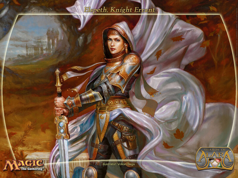 Woman in Armor Holding Sword — White