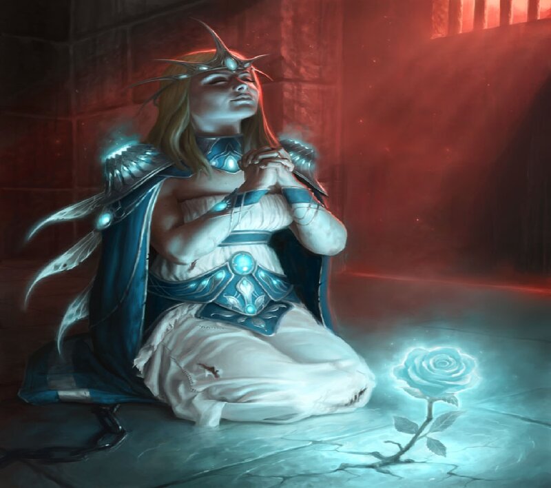 Woman in Armor Kneeling