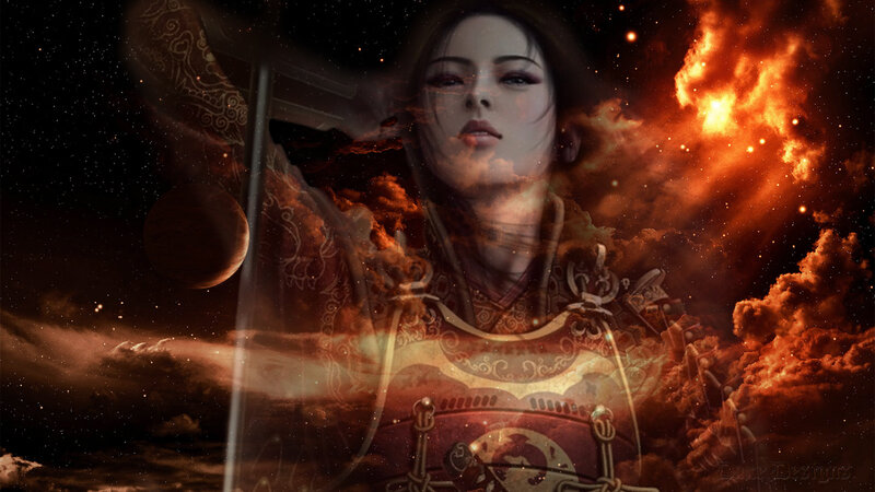 Woman in Armor — Orange