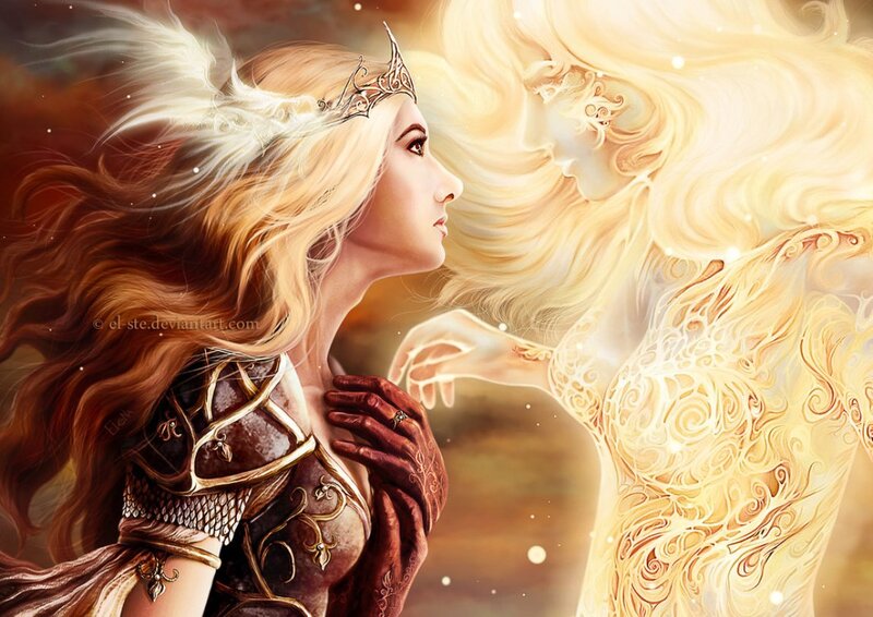 Woman in Armor with Spirit