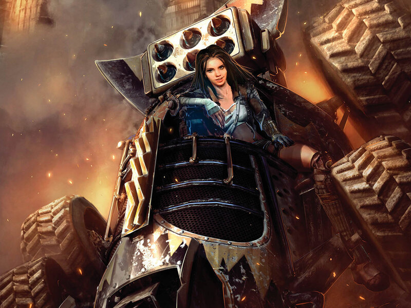 Woman in Armored Vehicle