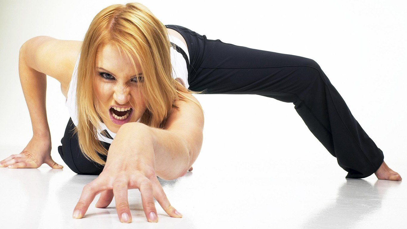 woman in athletic pose