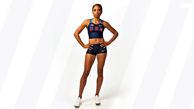 Woman in Athletic Wear — Blue, Confident