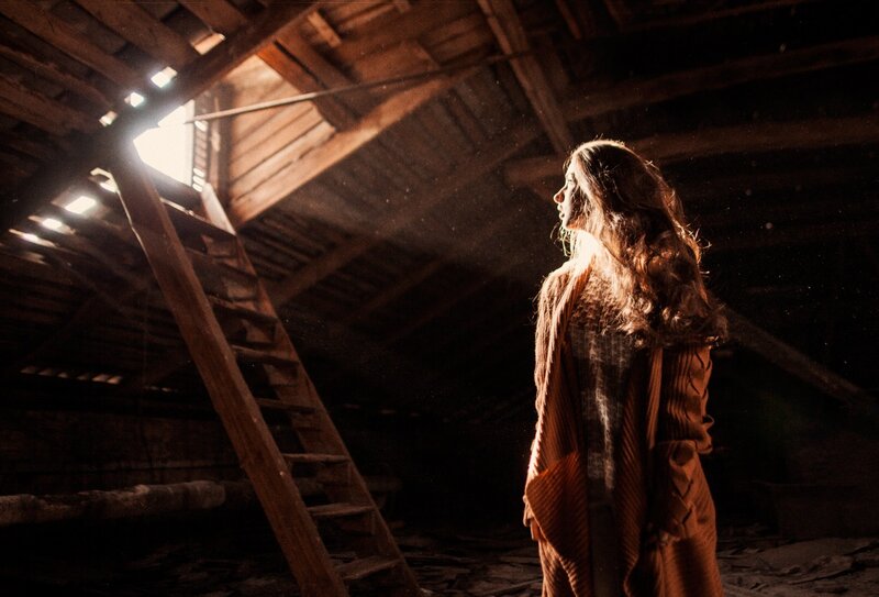 Woman in Attic — Brown