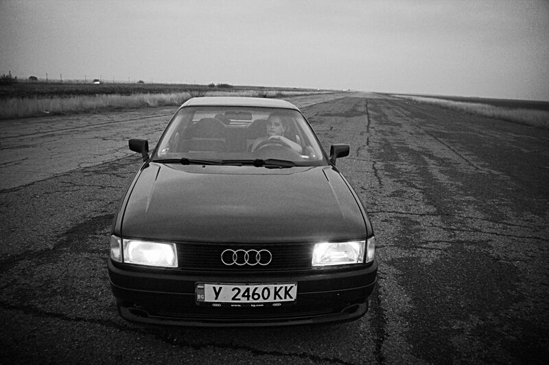Woman in Audi Car