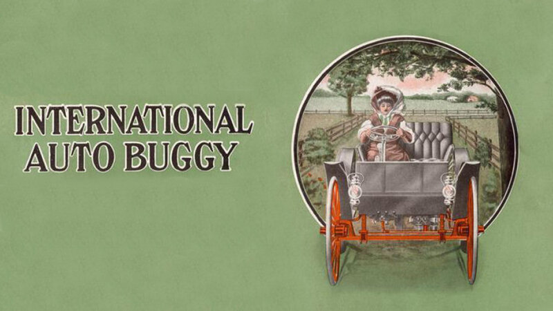 Woman in Auto Buggy