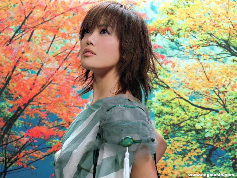 woman in autumn forest