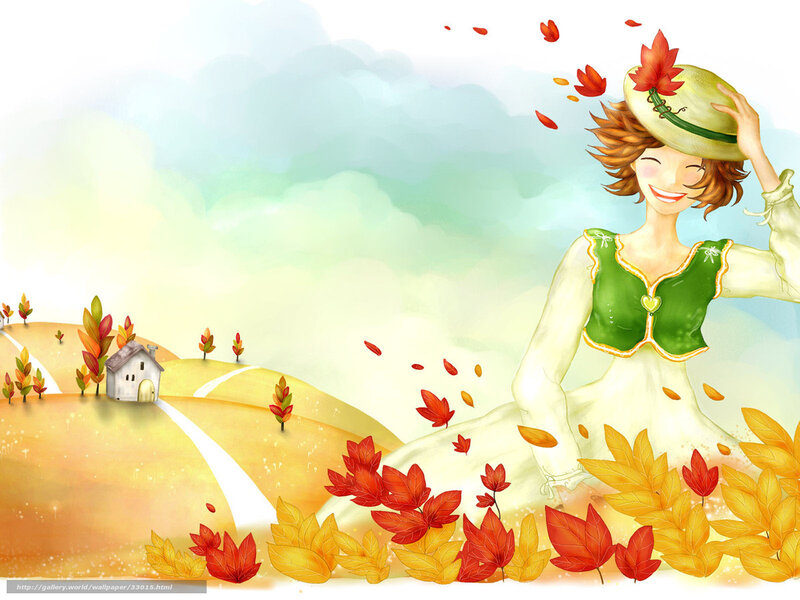 woman in autumn landscape