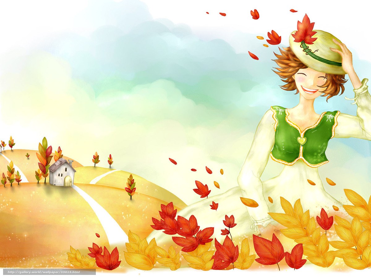 woman in autumn landscape