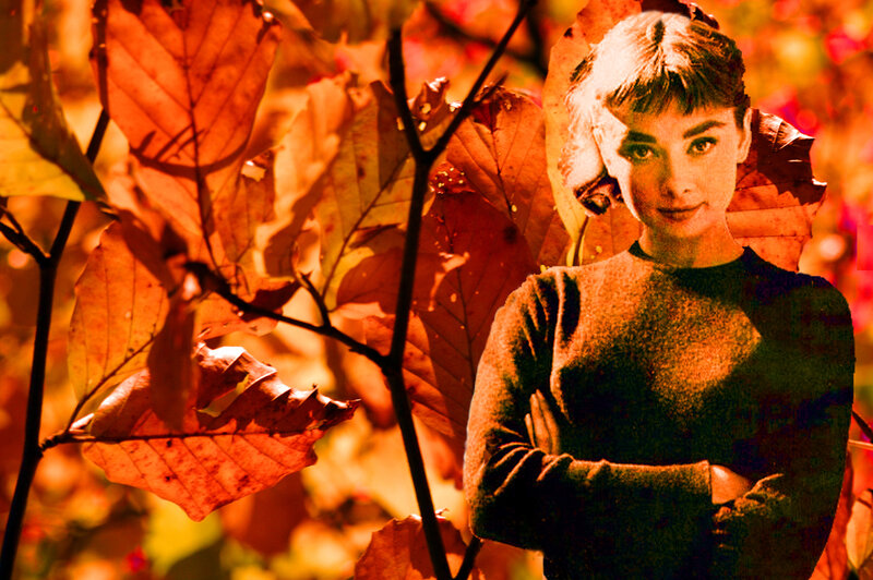 Woman in Autumn Leaves — Orange