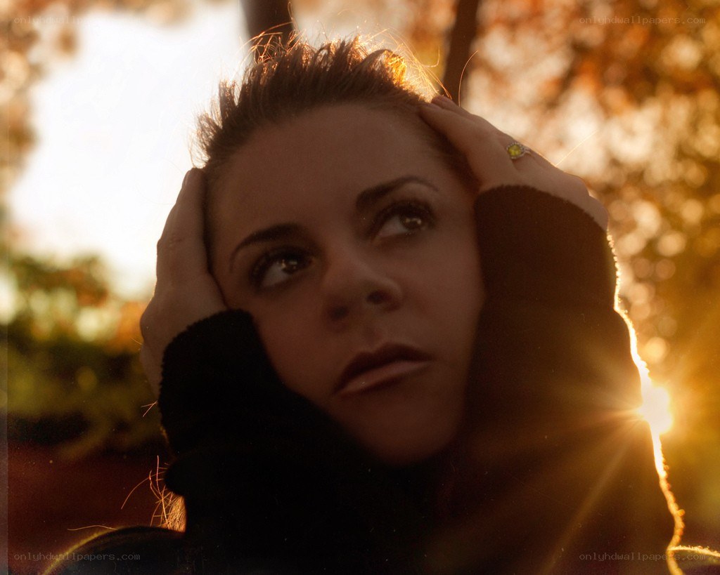woman in autumn light