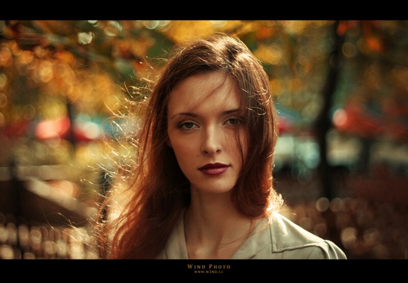 woman in autumn light