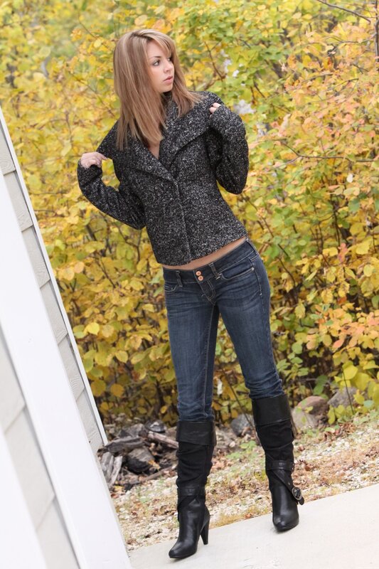 Woman in autumn outfit