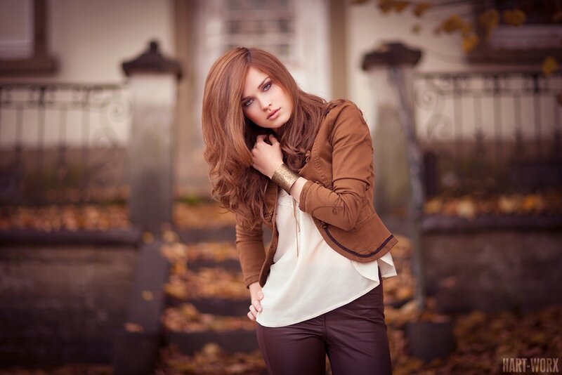 woman in autumn setting