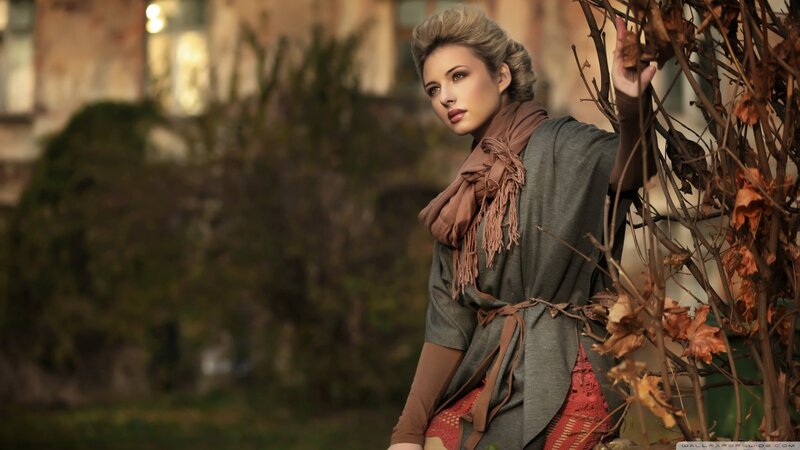 woman in autumn setting