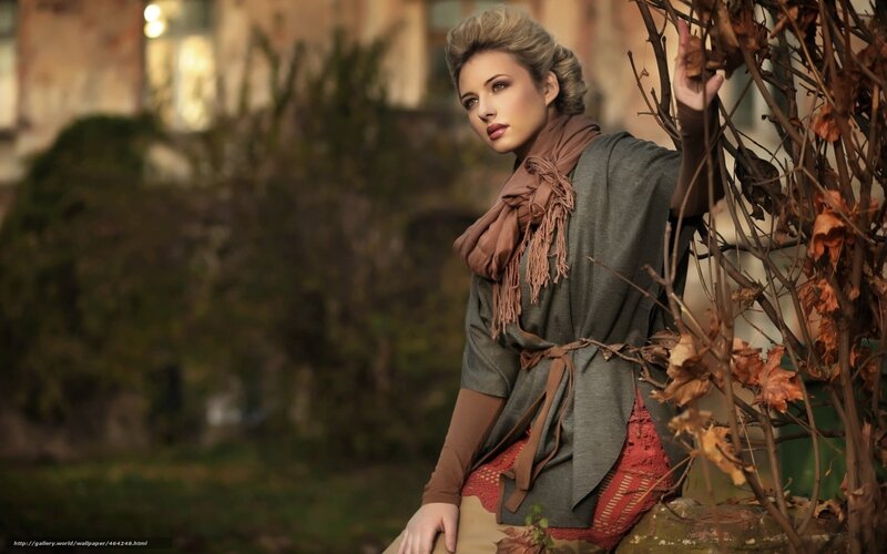 woman in autumn setting