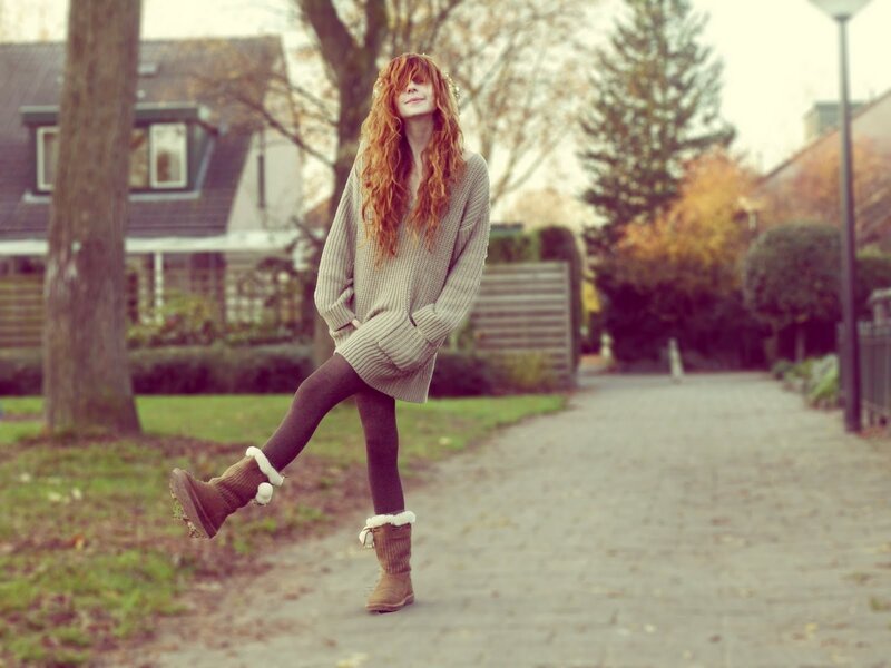 Woman in autumn sweater