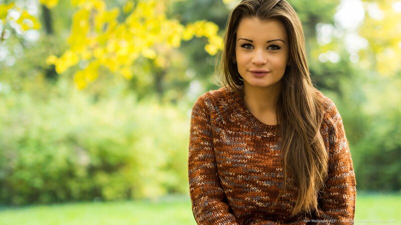 woman in autumn sweater