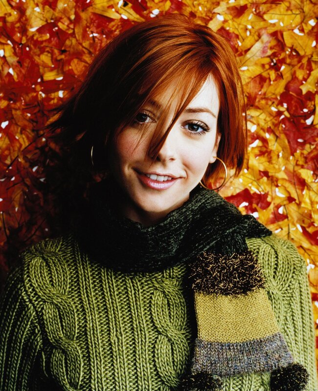 woman in autumn sweater