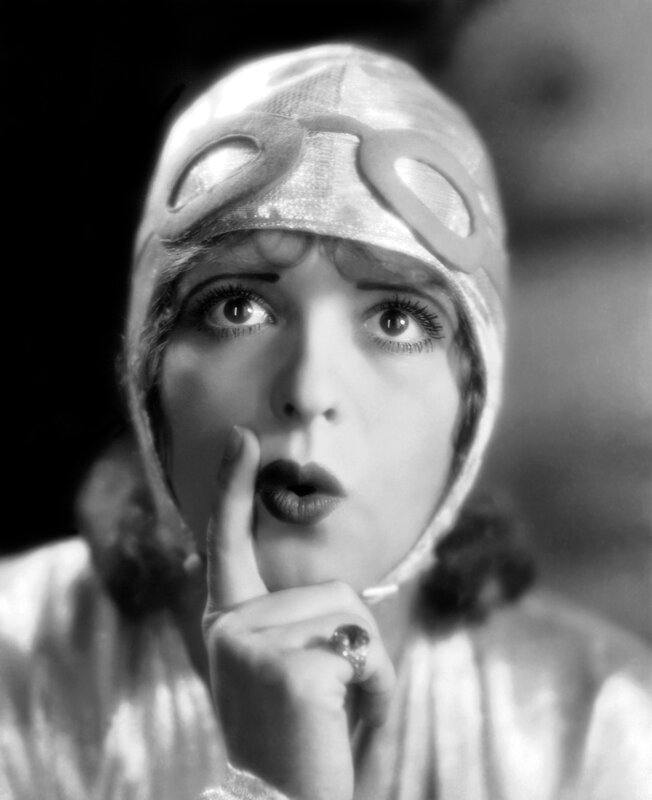 Woman in aviator helmet