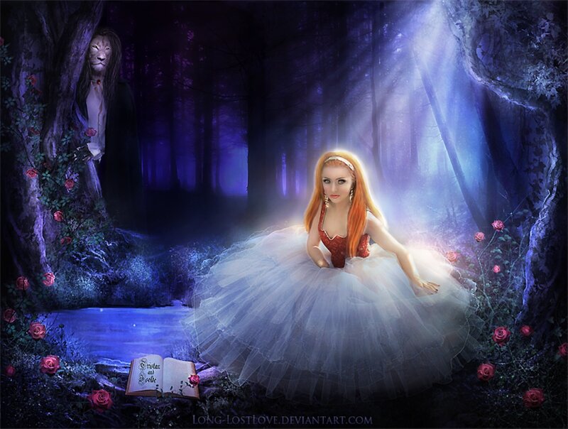 Woman in Ball Gown — Blue, Fantasy