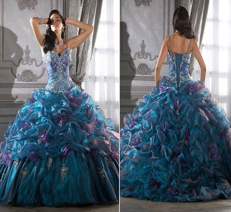 Woman in Ball Gown — Blue