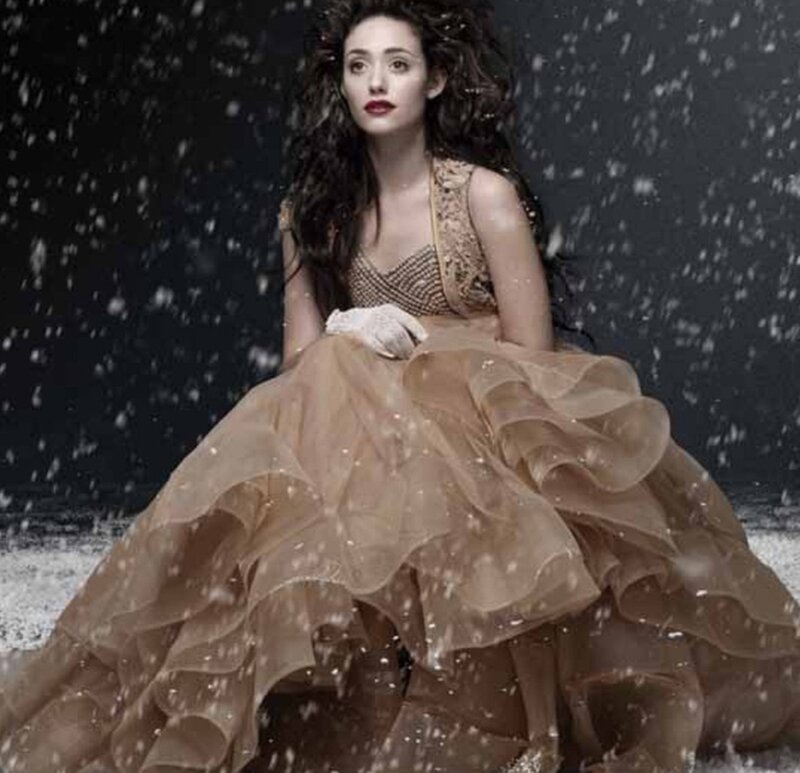 Woman in Ball Gown — Brown, Dramatic, Winter