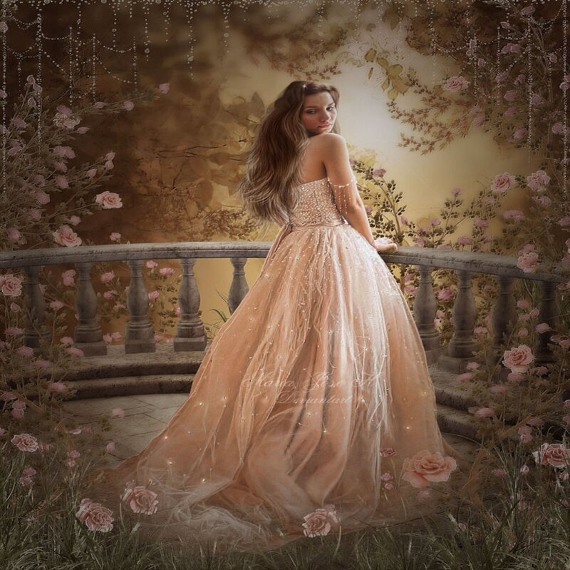 Woman in Ball Gown — Pink