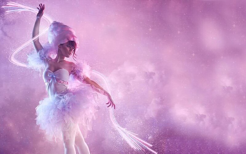 Woman in Ballet Costume — Purple
