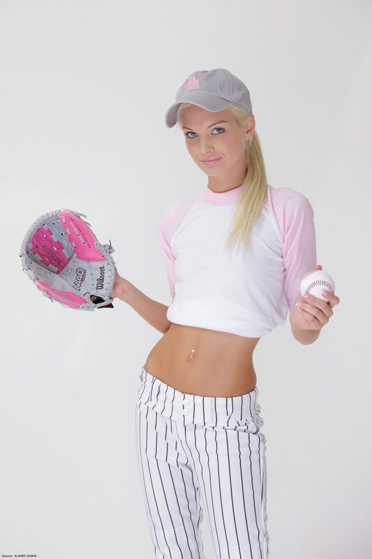 woman in baseball gear