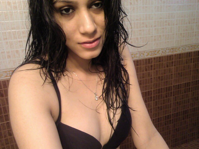 woman in bathroom with wet hair