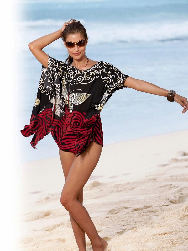 Woman in beach cover-up